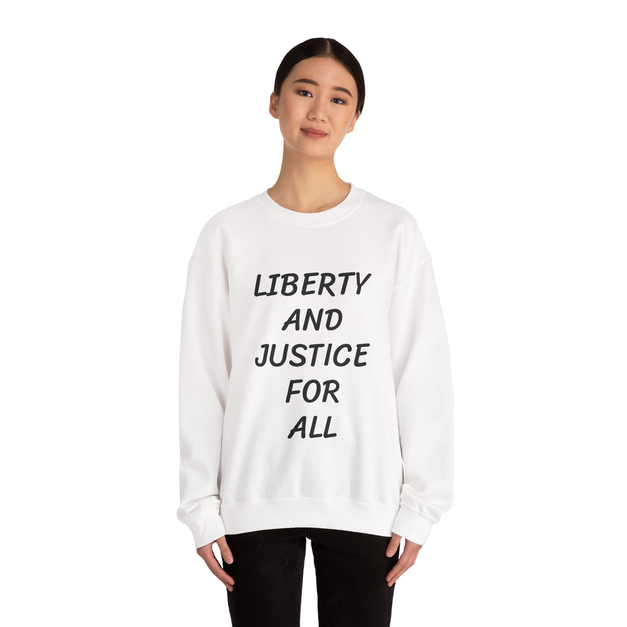 LIBERTY AND JUSTICE FOR ALL - Unisex Sweatshirt - Image 4