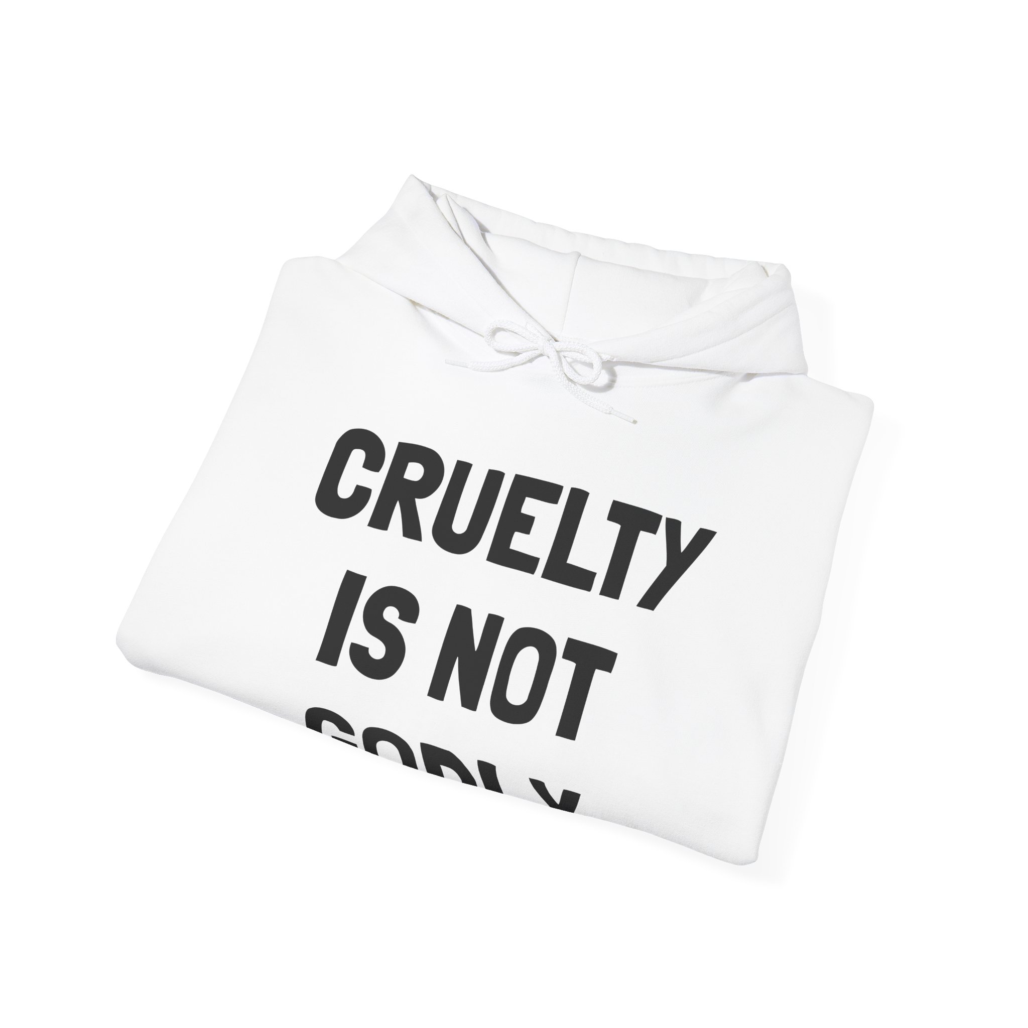CRUELTY IS NOT GODLY Unisex Hooded Sweatshirt - Image 4