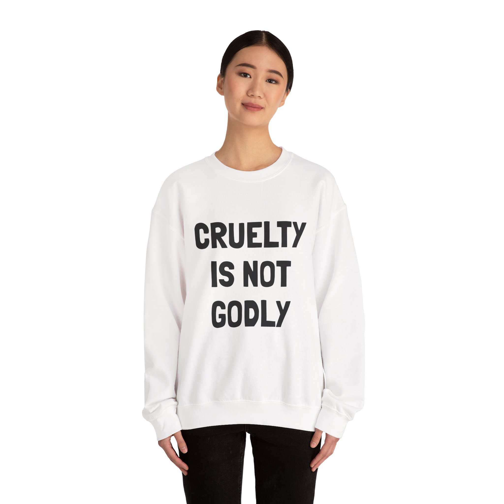 CRUELTY IS NOT GODLY Sweatshirt - Image 4