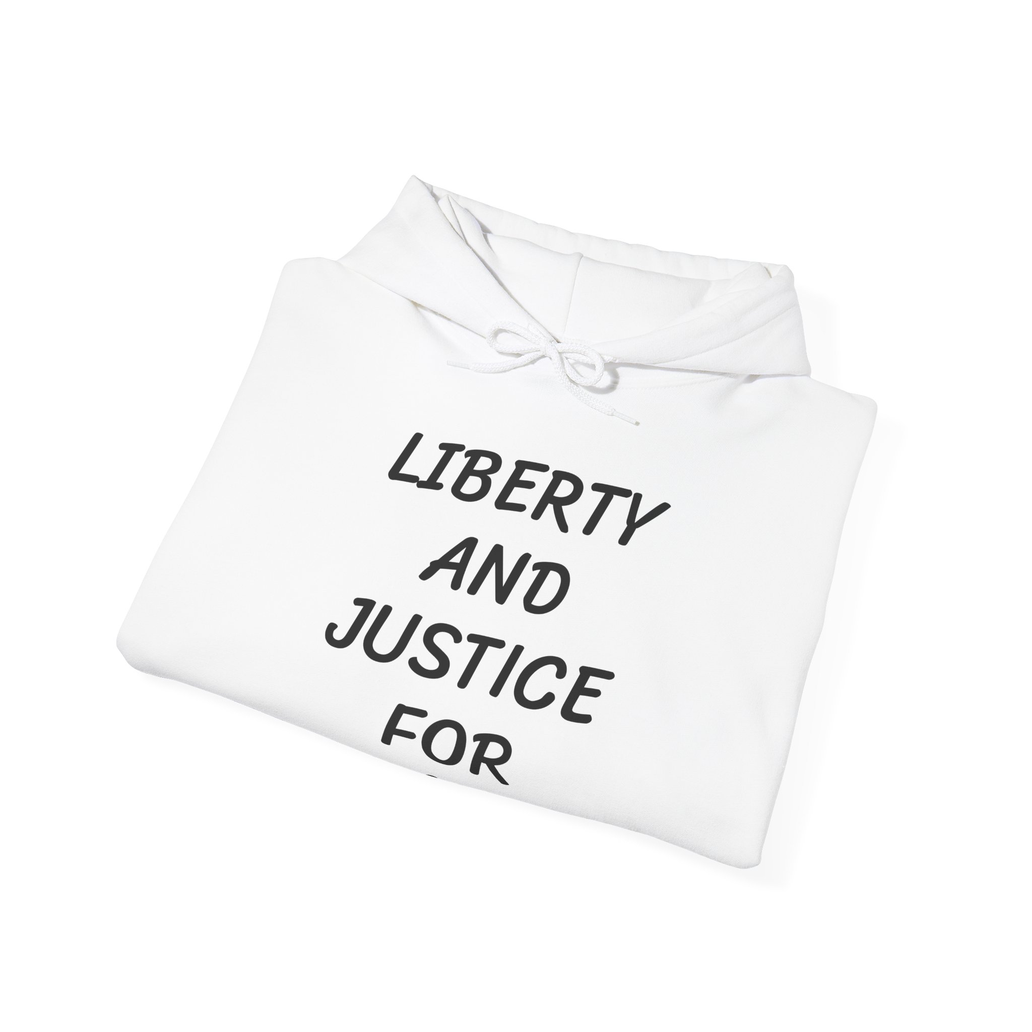 LIBERTY AND JUSTICE FOR ALL Unisex Hooded Sweatshirt - Image 4