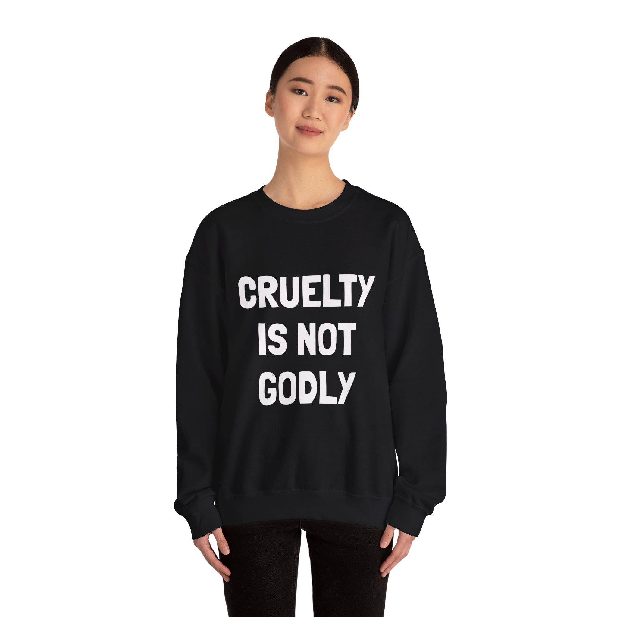 CRUELTY IS NOT GODLY Sweatshirt - Image 4