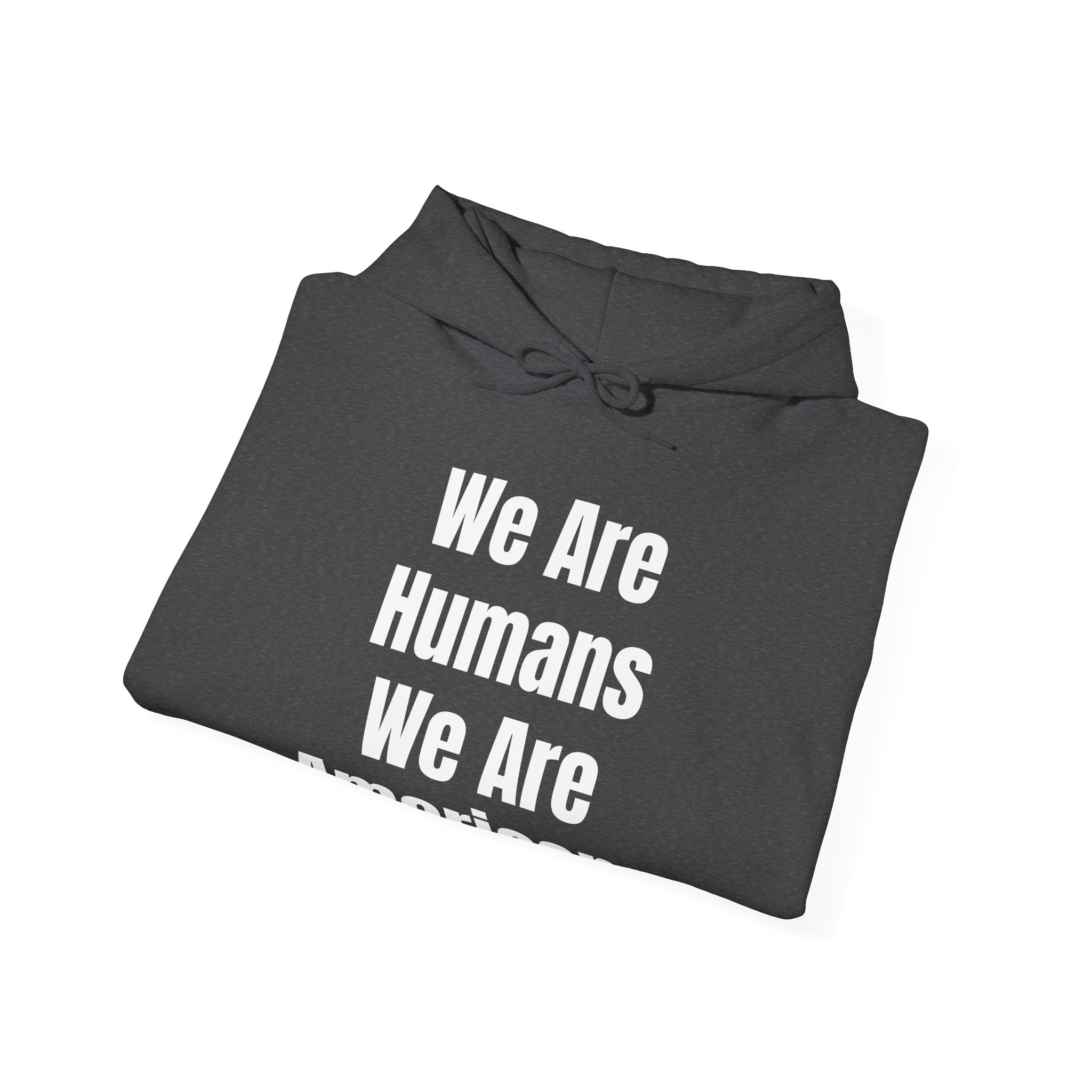 WE ARE HUMANS. WE ARE AMERICANS Unisex Hooded Sweatshirt - Image 8